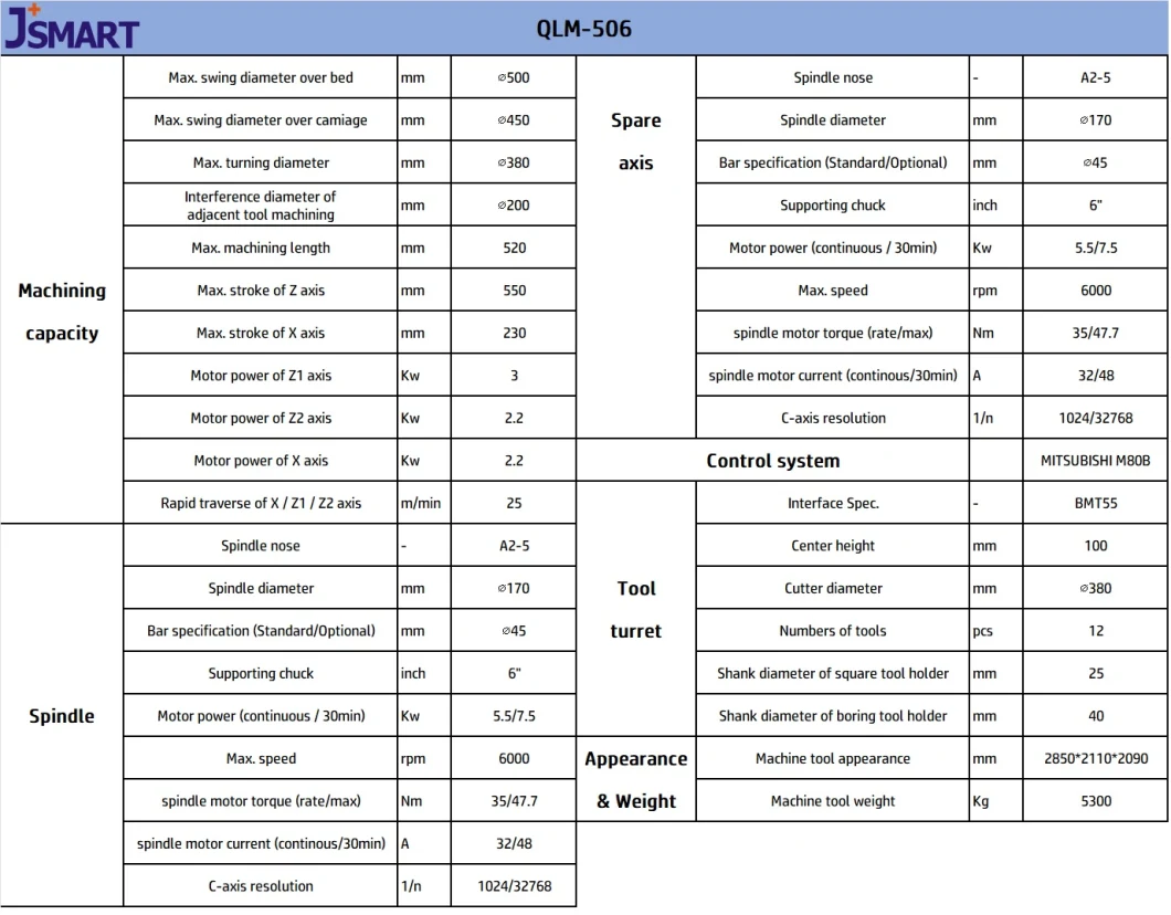 Sample Customization QLM-506 Dual Spindle Machinery Horizontal CNC Turning Machine Tools CNC Lathe