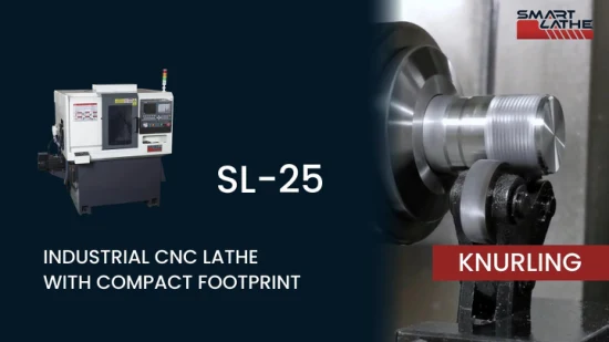 Syntec Control CNC Lathe with a Larger Travel Span of The X and Z-Axis Slant Bed CNC Lathe for Washers, Bolts, Shafts, Rivets, Spacers, Sleeves (SL-25)