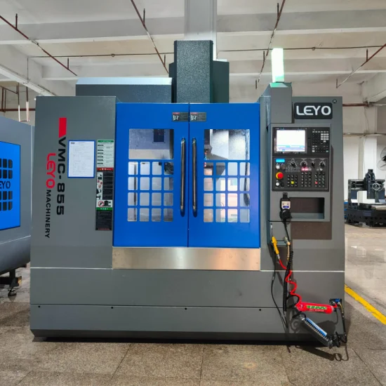 Leyo Mitsubishim80b Controller Okada Tool Library Taiwan Belt Spindle 3 Axis Vertical Machining Center Vmc855